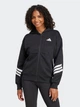 Толстовка на молнии с капюшоном женская Adidas W Fi 3S Fz Hd JE0171 XL Black (4067906103392) - изображение 1