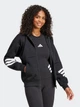 Толстовка на молнии с капюшоном женская Adidas W Fi 3S Fz Hd JE0171 XL Black (4067906103392) - изображение 3