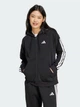Толстовка на флисе на молнии с капюшоном женская Adidas W 3S Fl Fz Hd JE1283 XL Black/White (4067902074153) - изображение 5
