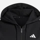 Толстовка на флисе на молнии с капюшоном женская Adidas W 3S Fl Fz Hd JE1283 XL Black/White (4067902074153) - изображение 12
