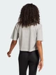 Футболка хлопковая оверсайз короткая женская Adidas W Bl Sj Bf T JG8738 S Mgreyh/Black (4067902908076) - изображение 2