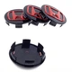 Колпачки на диски Honda, заглушки с эмблемой "H" 58 мм, Black/Red (комплект 4 шт.) - изображение 3