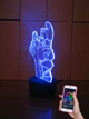 3d-светильник Гномик с фонарем, 3д-ночник, несколько подсветок (на bluetooth), подарок ребенку - изображение 3