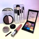 Набір косметики для макіяжу Julia Cosmetics (тіні, пудра + хайлайтер, набір пензлів, помадка для брів, рідка помада для губ) - зображення 2