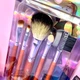 Набір косметики для макіяжу Julia Cosmetics (тіні, пудра + хайлайтер, набір пензлів, помадка для брів, рідка помада для губ) - зображення 6