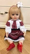 Велика вінілова лялька ручної роботи Україночка Меланія Reborn Baby Doll зі справжнім волоссям - зображення 4
