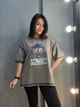 Футболка женская LADY YEP 0125 оверсайз вареные швы рисунок Скрудж one size шоколад - изображение 3