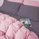 Пододеяльник MirSon Фланель 001-008 Ash grey/Pink 110х140 см (2200009661006) - изображение 7