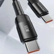 Зарядный кабель USB Type-C - Type-С Toocki шнур для передачи данных с поддержкой быстрой зарядки 100 Вт, 1 м, черный (95705548) - изображение 4