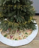 Юбка под елку с мехом X-mas Joy Ø 100 см бежевая - изображение 2