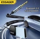 Автомобильный спиральный адаптер / кабель Bluetooth 5.0 ESSAGER музыкальный приемник AUX с USB - 3.5 мм и микрофоном, черный (95851385) - изображение 1