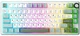 Клавиатура Royal Kludge R75 Wired UA\RU\ENG Cherry Profile (Silver Switch) Sky Cyan Зеленый (RK-R75UARUENG-CHP-SS-SC) - изображение 1
