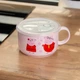 Бульйонниця керамічна Peppa Pig велике горнятко з кришкою пластиковою 770 мл миска тарілка для супу чашка для бульйону і локшини з ручкою Рожевий - зображення 3