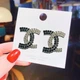 Брендові сережки зі стразами "Luxe Icon" Honey Fashion Accessories сріблястий (120293) - зображення 3
