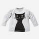 Дитяча футболка з довгими рукавами для дівчинки Pinokio Happy Day Longsleeve Blouse Kitten 98 см Світло-сіра (5901033219153) - зображення 5