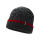 Водонепроницаемая зимняя шапка S/M Dexshell Cuffed Beanie унисекс черная с красной полосой для защиты от влаги и холода (VIL-O_33P) - изображение 1