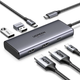 USB хаб, концентратор с быстрой зарядкой и HDMI Ugreen 15852 CM498 (6 в 1, Type-C, 100 Вт) - изображение 1