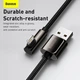 Кабель Baseus Legend Elbow USB - Lightning (1m) CALCS-A01 поворотный коннектор черный - изображение 6