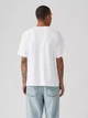 Футболка хлопковая длинная мужская Levi's 87373-0213 L Белая с вышивкой (5401157992784) - изображение 2