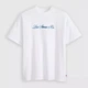 Футболка хлопковая длинная мужская Levi's 87373-0213 L Белая с вышивкой (5401157992784) - изображение 4