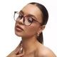 Солнцезащитные очки No Brand Image имиджевые прозрачные леопардовые коричневые - изображение 1