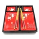 Сервіз для суші на 2 персони сакура на червоному тлі 28х28,3х3,5 см (34281C) - зображення 1