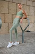 Лосини з кишенями та V-подібним поясом Superstacy L Оливкові (2700-05) - изображение 7