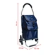 Складана сумка-візок для покупок на 6 коліс з знімними колесами для сходів, алюмінієва рама, водонепроникна, кравчучка DERBY 092403 синя - зображення 2