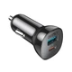 Автомобільний зарядний пристрій Choetech ZapUp USB-A + USB-C QC3.0/PD3.0 38W Black (TC0005-BK) - зображення 1