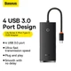 USB-хаб Baseus Lite Series 4-Port Type-C HUB Adapter (Type-C to USB 3.0*4) 25cm Black (WKQX030301) - изображение 11