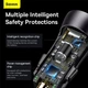 Автомобільний зарядний пристрій Baseus Golden Contactor Max Dual Fast Charger Car Charger U+U 60W Dark Gray (CGJM000013) - зображення 13