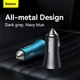 Автомобільний зарядний пристрій Baseus Golden Contactor Max Dual Fast Charger Car Charger U+U 60W Dark Gray (CGJM000013) - зображення 14