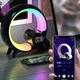 Нічник G-Smart HM-2309 з бездротовою зарядкою та Bluetooth-колонкою 7в1 (Чорний) - зображення 5