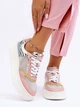 Sneakersy damskie ze skóry naturalnej do kostki GOE LL2N4053 38 Wielokolorowe (5903163987308) - obraz 2