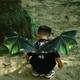 Рухомі електричні крила для дітей RIAS Shadow Angel №622 з підсвічуванням Black-Green (3_05814) - зображення 6