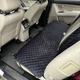 Накидки на задні сидіння автомобіля з алькантари Lux Прошитий квадратний ромбік Чорний з синьою ниткою - зображення 2