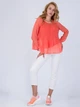Легка блуза Only 116151011 XL (82835XL) Кораловий - зображення 4