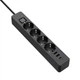 Мережевий фільтр-подовжувач СolorWay 4 розетки/3USB (2USB-A + 1 TYPE-C) (24W) Black 5M (CW-CHE435PDB) - зображення 1