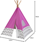 Дитячий намет вігвам KidKraft Tipi 122 х 122 х 163 см Рожевий (0706943002278) - зображення 4