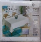 Скатертина Jackline серії LUX розмір 160*220 см однотонна білого кольору з малюнком на тканині - изображение 4