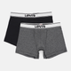 Набір трусів-боксерів чоловічих бавовняних Levi's Vntg Htr Boxer Brief Org Co 701227424-001 M 2 шт Чорний (8720245581202) - зображення 1