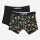 Набір трусів-боксерів чоловічих бавовняних Levi's Flower Aop Boxer Brief 2P 701229538-001 XL 2 шт Чорний (8720245656306) - зображення 1