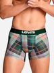 Набір трусів-боксерів чоловічих бавовняних Levi's Plaid Aop Boxer Brief 2P 701229540-001 M 2 шт Чорний/Зелений (8720245657129) - зображення 3