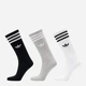 Набор женских носков с широкой резинкой высоких хлопковых Adidas High Crew Sock IU2653 37-39 3 пары White/Mgreyh/Black (4066757431814) - изображение 1
