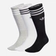 Набор женских носков с широкой резинкой высоких хлопковых Adidas High Crew Sock IU2653 37-39 3 пары White/Mgreyh/Black (4066757431814) - изображение 2