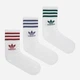 Набор мужских носков высоких хлопковых Adidas Crew Sock 3Str JI9471 40-42 3 пары White/Prerub/Prloin (4067905454648) - изображение 3