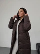 Женское зимнее пальто с капюшоном K&ML 46 L ( 48 ) Коричневый ( 46 - 02) - изображение 6