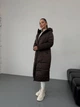 Женское зимнее пальто с капюшоном K&ML 46 L ( 48 ) Коричневый ( 46 - 02) - изображение 9