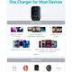 Мережевий зарядний пристрій Anker PowerPort 336 Black, 67 W, 2xUSB Type-C, USB (A2674G11) - зображення 4
