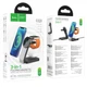 Зарядная станция Hoco CQ3 15W для iPhone AirPods и Apple Watch с магнитной фиксацией складной конструкцией компактная док станция для быстрой зарядки всех ваших устройств Чорная - изображение 7